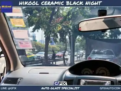 มุมมองภายในรถ ฟิล์ม Hi-Kool Ceramic Black Night